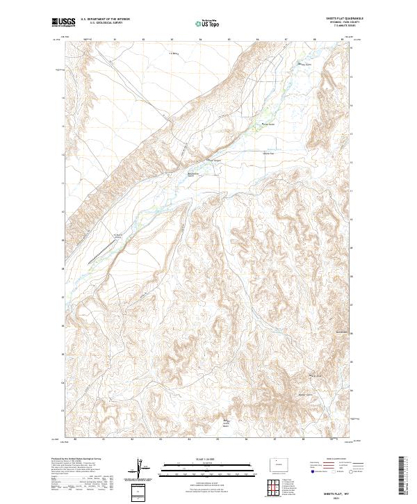 Sheets Flat, WY — USGS 7.5-minute topo (2021)