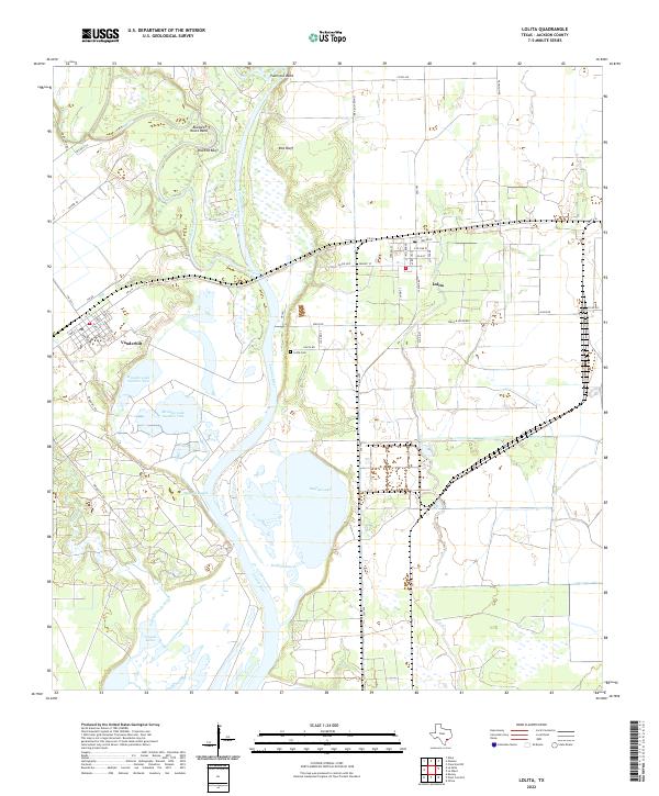 Lolita, TX — USGS 7.5-minute topo (2022)
