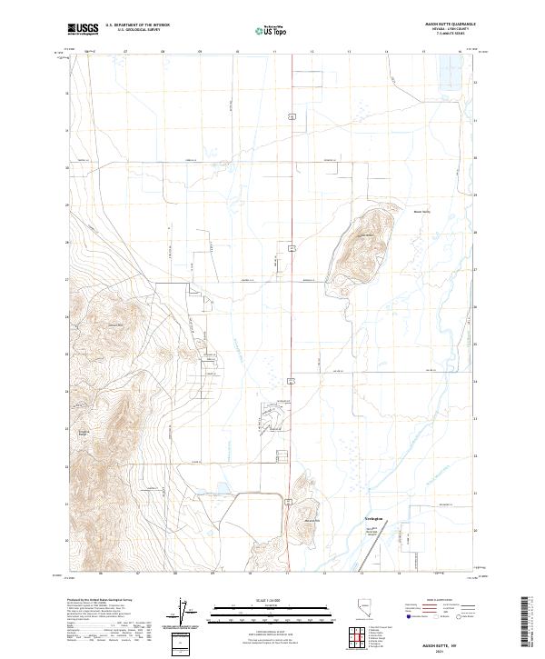 Mason Butte, NV — USGS 7.5-minute topo (2021)