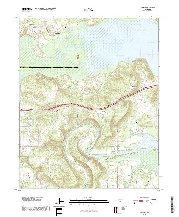 Hoffman, OK — USGS 7.5-minute topo (2022)