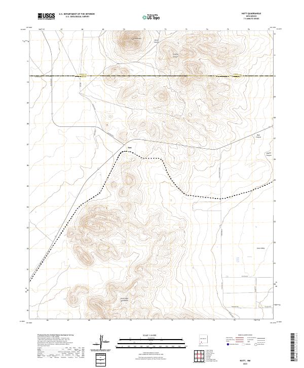 Nutt, NM — USGS 7.5-minute topo (2023)