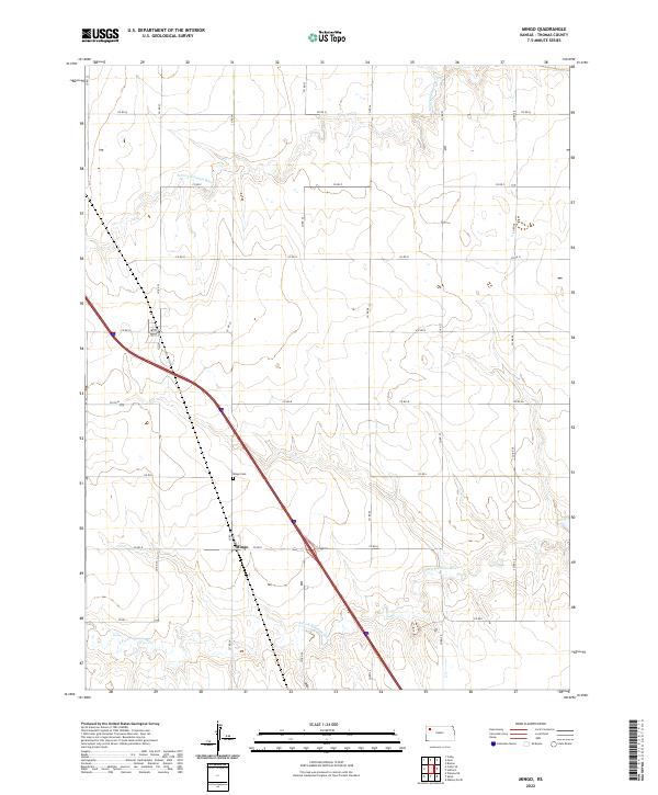 Mingo, KS — USGS 7.5-minute topo (2022)