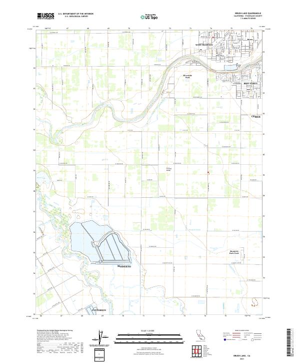 Brush Lake, CA — USGS 7.5-minute topo (2021)