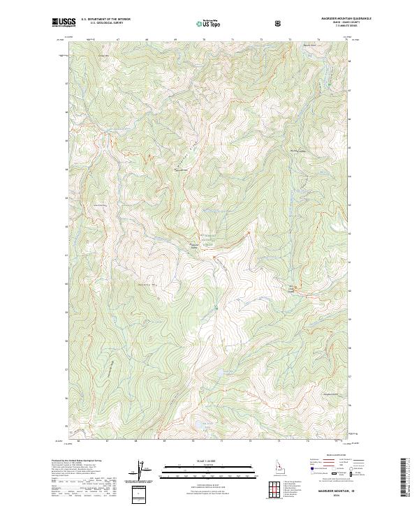 Magruder Mountain, ID — USGS 7.5-minute topo (2024)