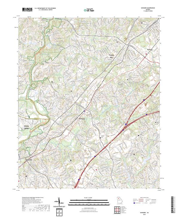 Suwanee, GA — USGS 7.5-minute topo (2024)