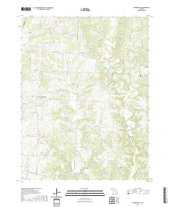 Sturgeon SW, MO — USGS 7.5-minute topo (2021)