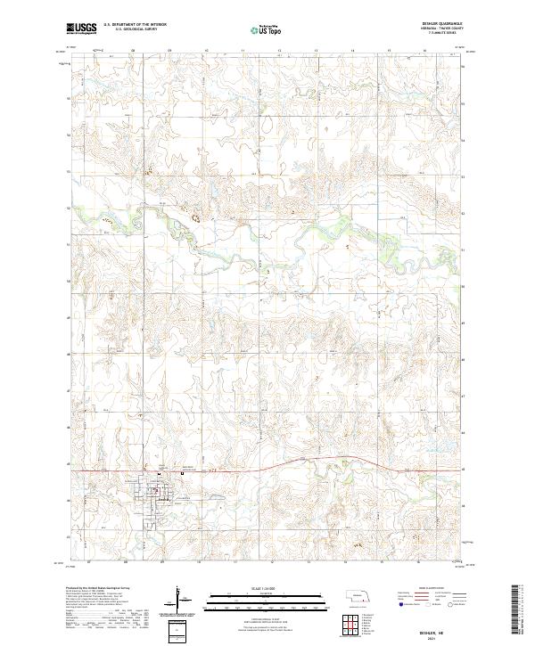 Deshler, NE — USGS 7.5-minute topo (2021)