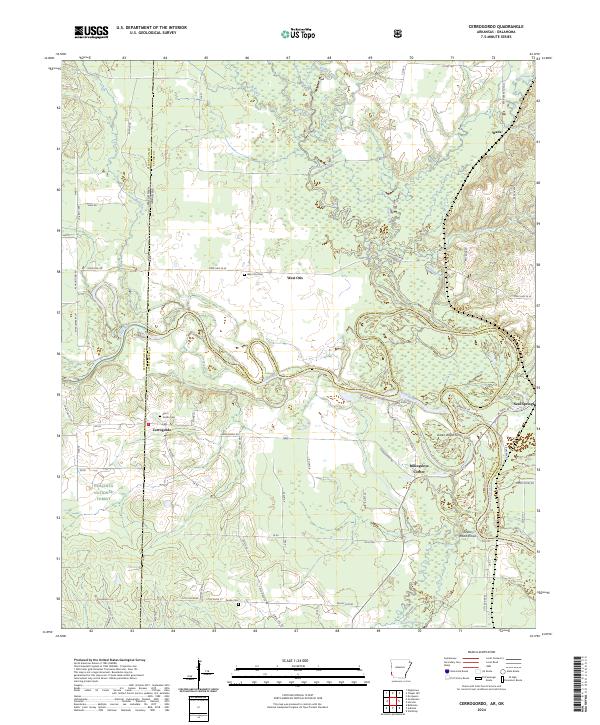 Cerrogordo, AR-OK — USGS 7.5-minute topo (2024)