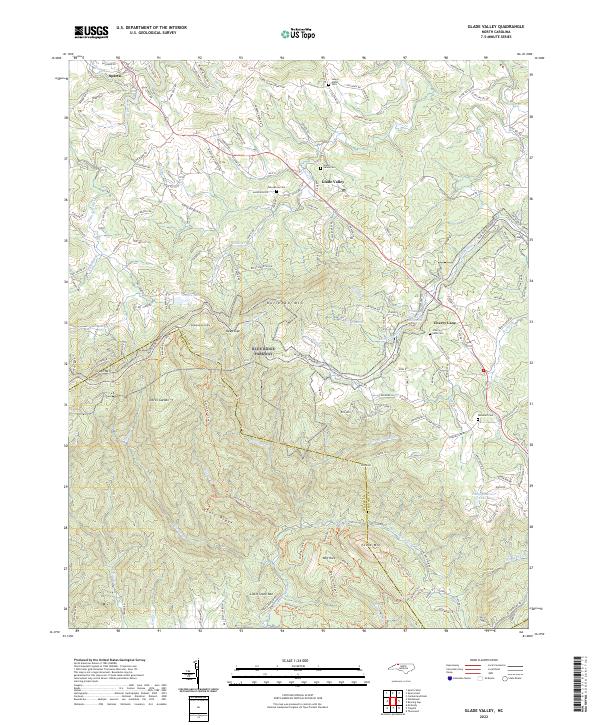 Glade Valley, NC — USGS 7.5-minute topo (2022)
