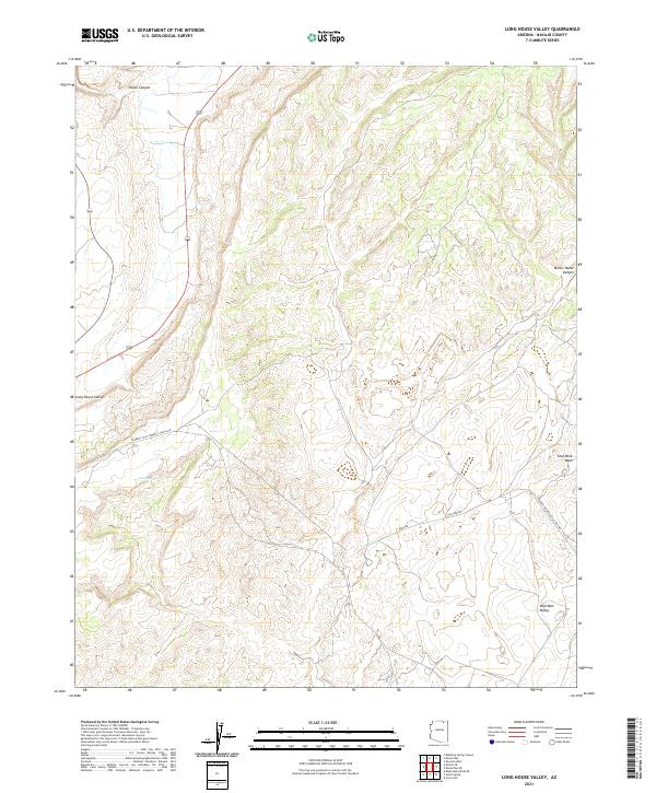 Long House Valley, AZ — USGS 7.5-minute topo (2021)