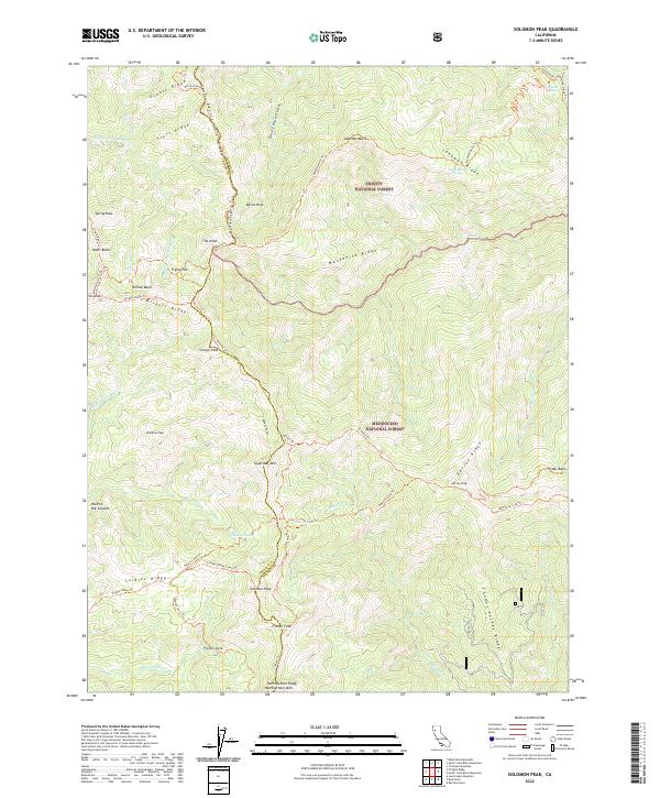 Solomon Peak, CA — USGS 7.5-minute topo (2022)