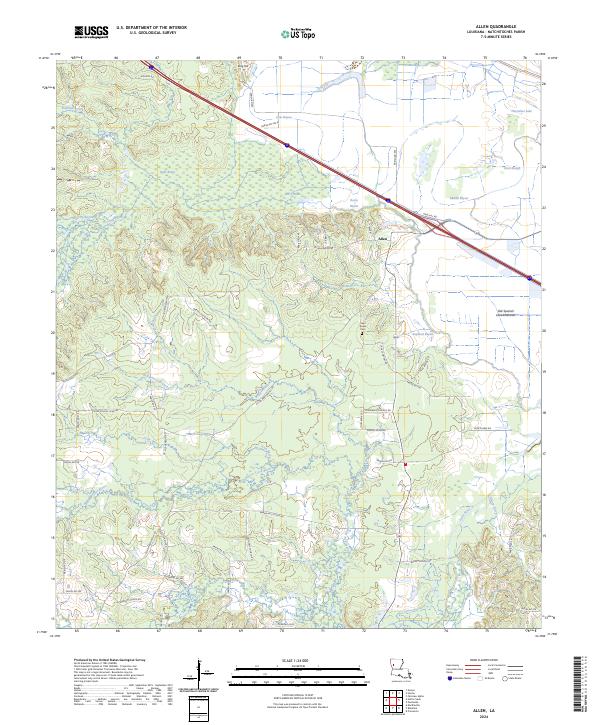 Allen, LA — USGS 7.5-minute topo (2024)