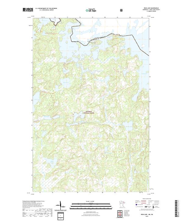 Iron Lake, MN-ON — USGS 7.5-minute topo (2022)