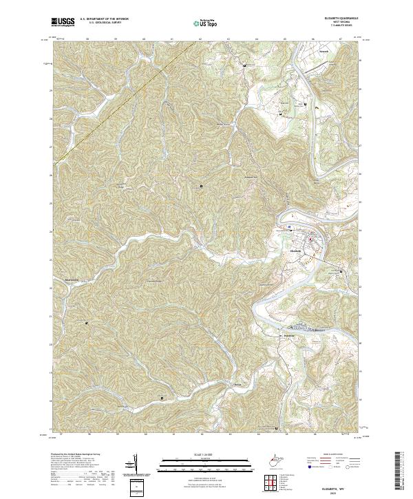 Elizabeth, WV — USGS 7.5-minute topo (2023)