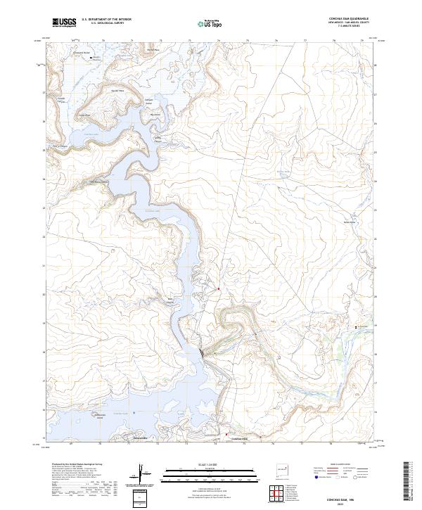 Conchas Dam, NM — USGS 7.5-minute topo (2023)