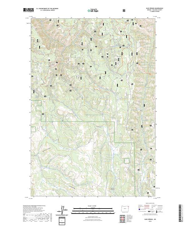 Sled Springs, OR — USGS 7.5-minute topo (2024)