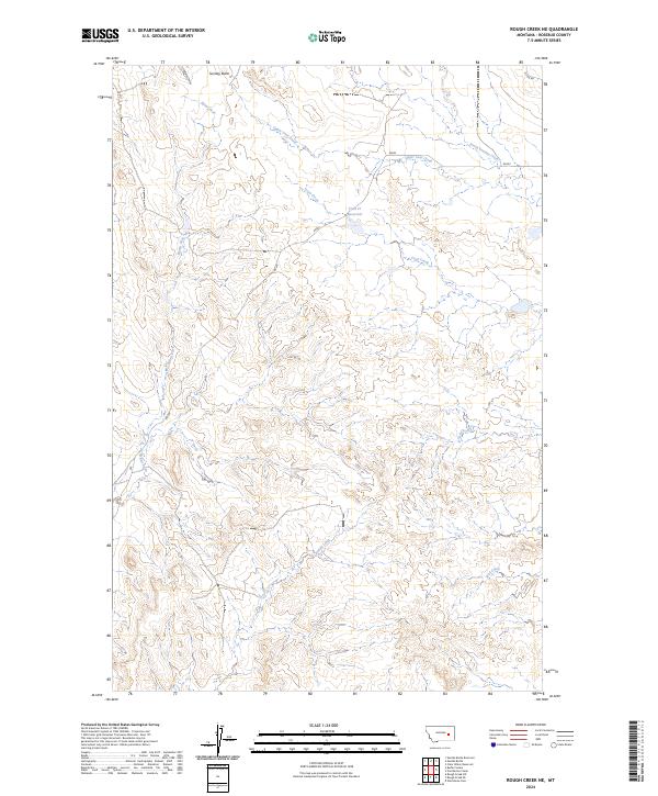 Rough Creek NE, MT — USGS 7.5-minute topo (2024)