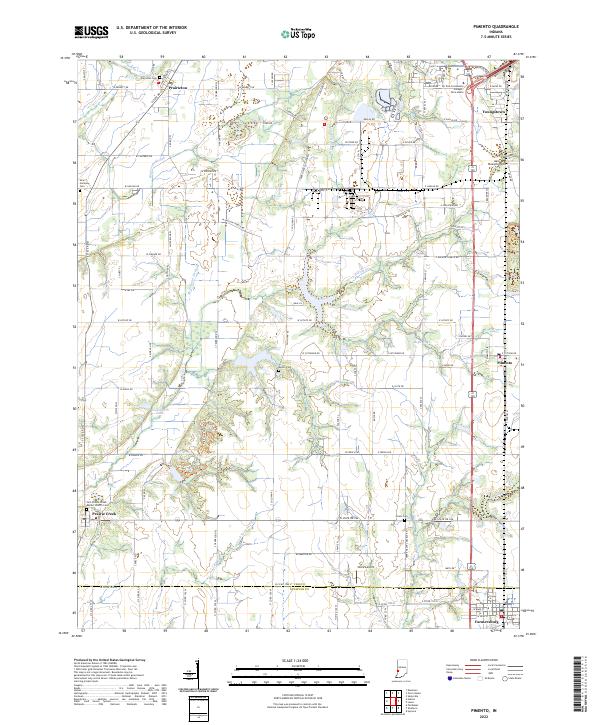 Pimento, IN — USGS 7.5-minute topo (2022)