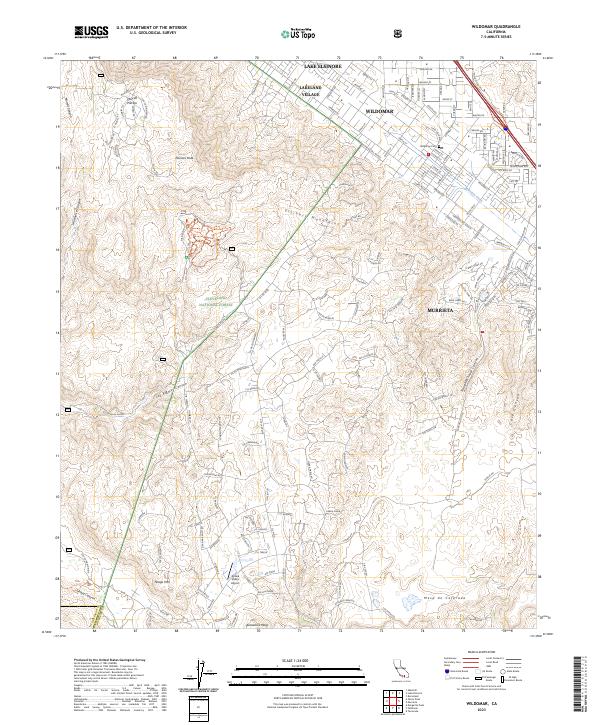 Wildomar, CA — USGS 7.5-minute topo (2023)