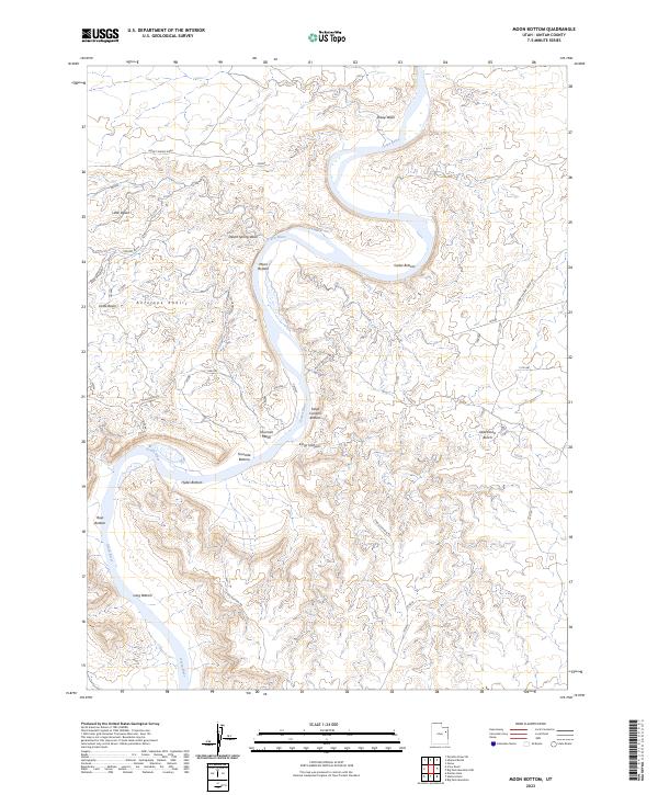 Moon Bottom, UT — USGS 7.5-minute topo (2023)