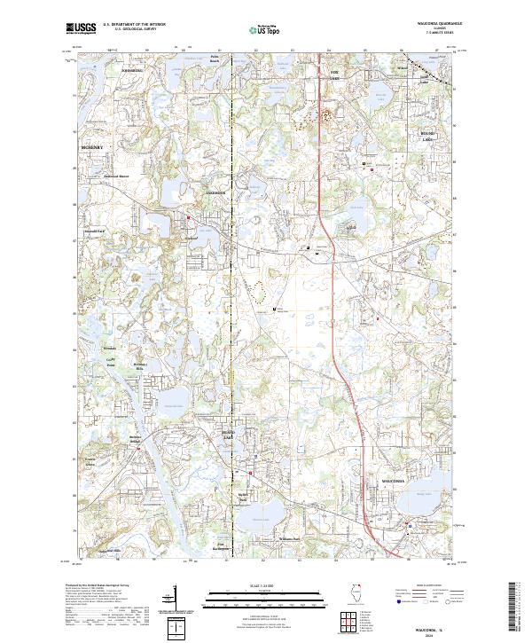 Wauconda, IL — USGS 7.5-minute topo (2024)