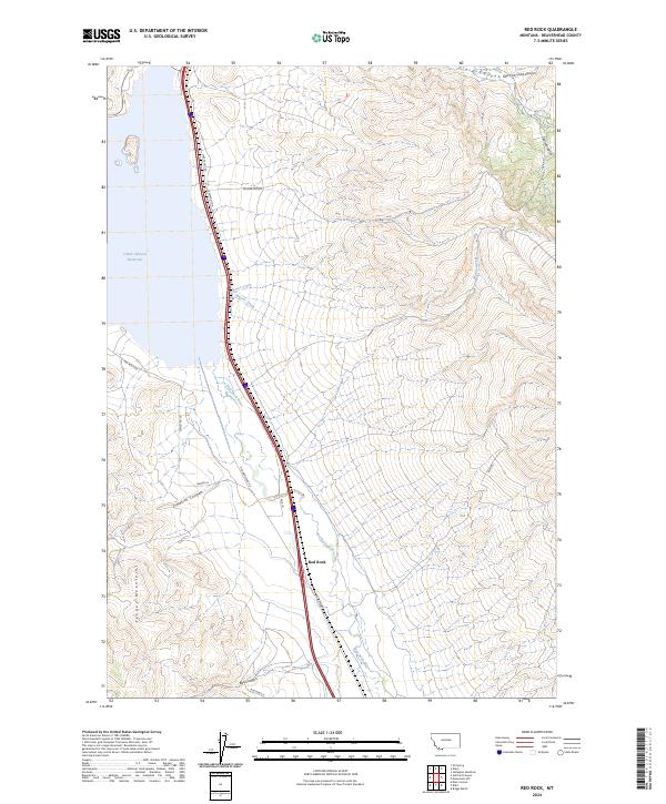 Red Rock, MT — USGS 7.5-minute topo (2024)