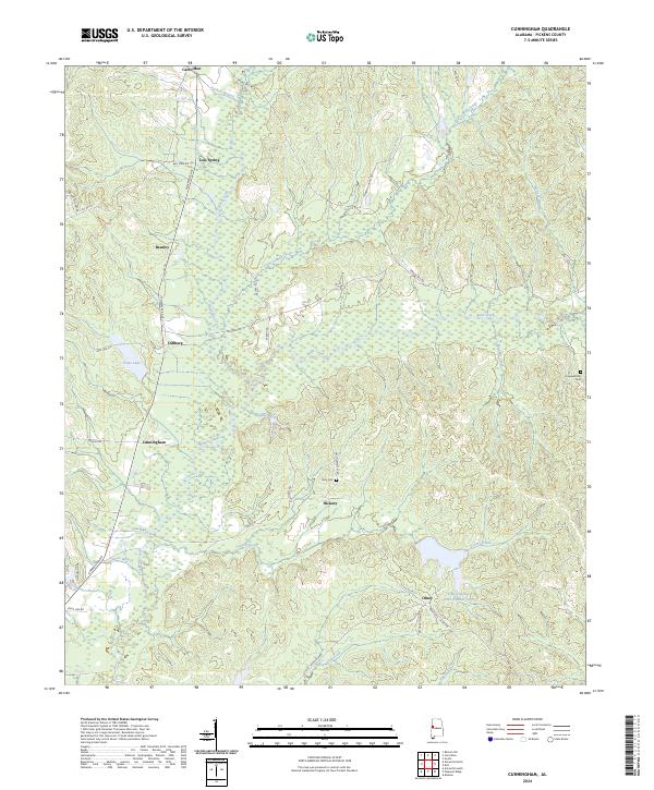 Cunningham, AL — USGS 7.5-minute topo (2024)