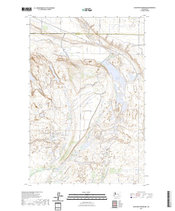 Scooteney Reservoir, WA — USGS 7.5-minute topo (2023)