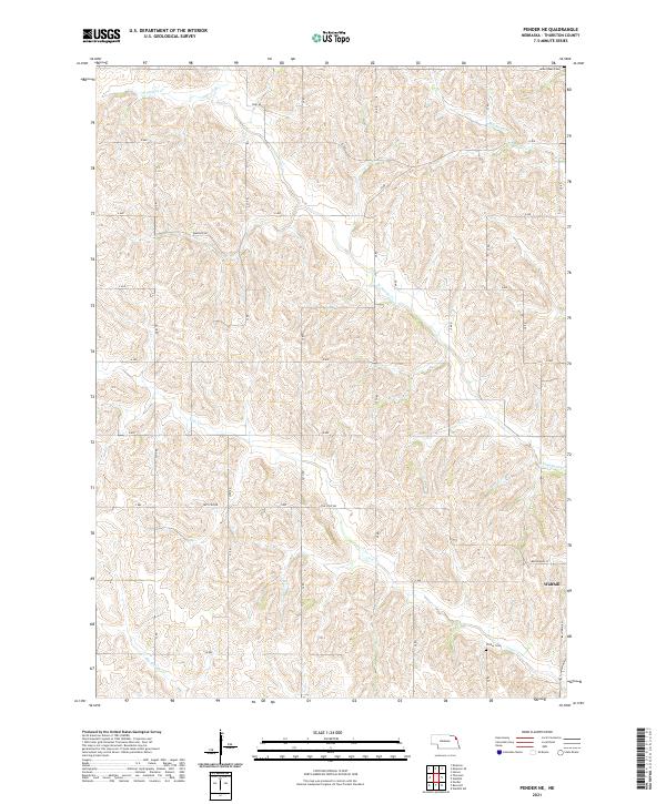 Pender NE, NE — USGS 7.5-minute topo (2021)