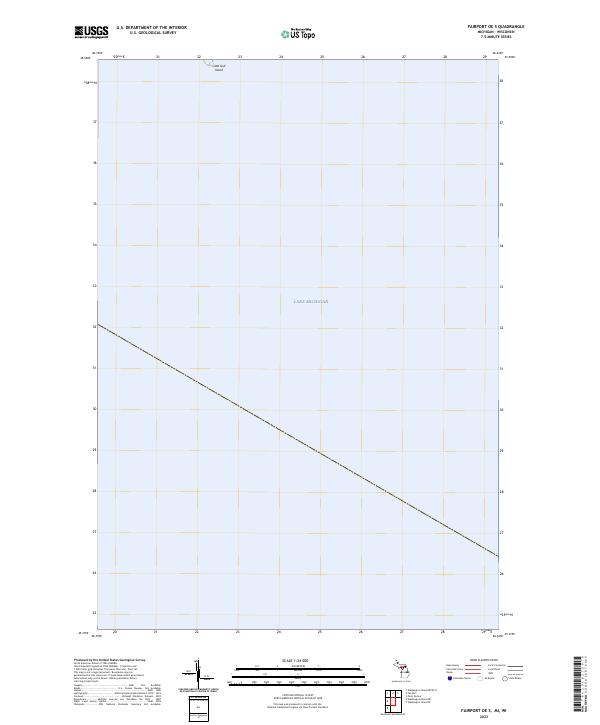 Fairport OE S, MI-WI — USGS 7.5-minute topo (2023)