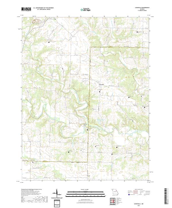 Louisville, MO — USGS 7.5-minute topo (2021)
