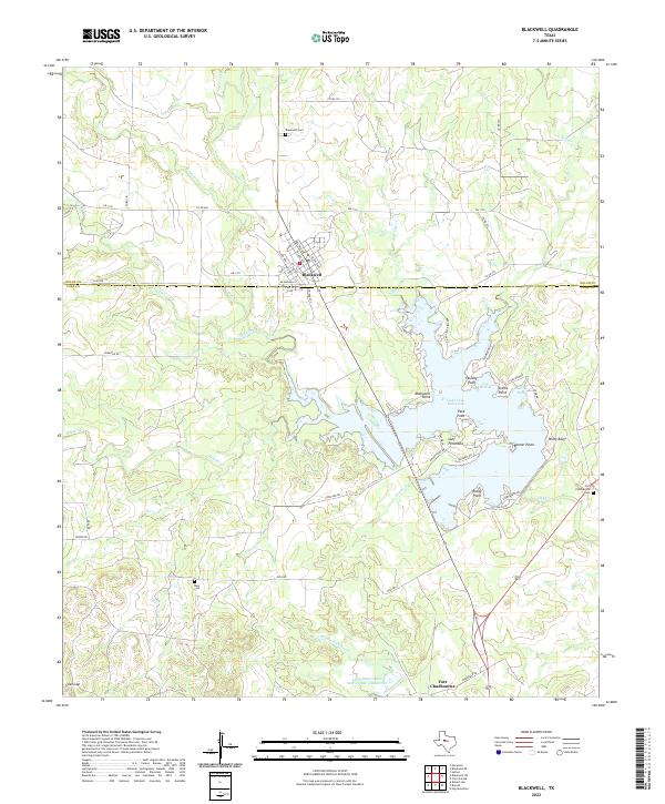 Blackwell, TX — USGS 7.5-minute topo (2022)
