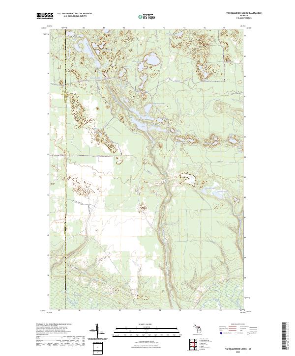 Tahquamenon Lakes, MI — USGS 7.5-minute topo (2023)