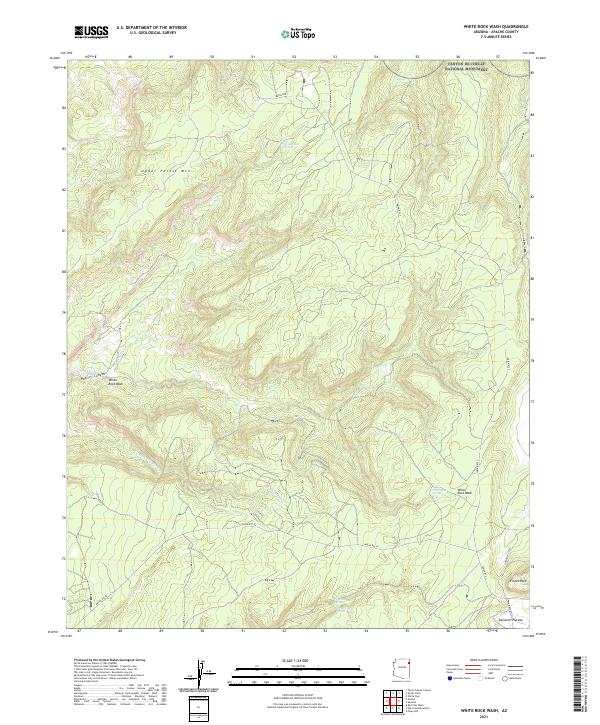 White Rock Wash, AZ — USGS 7.5-minute topo (2021)