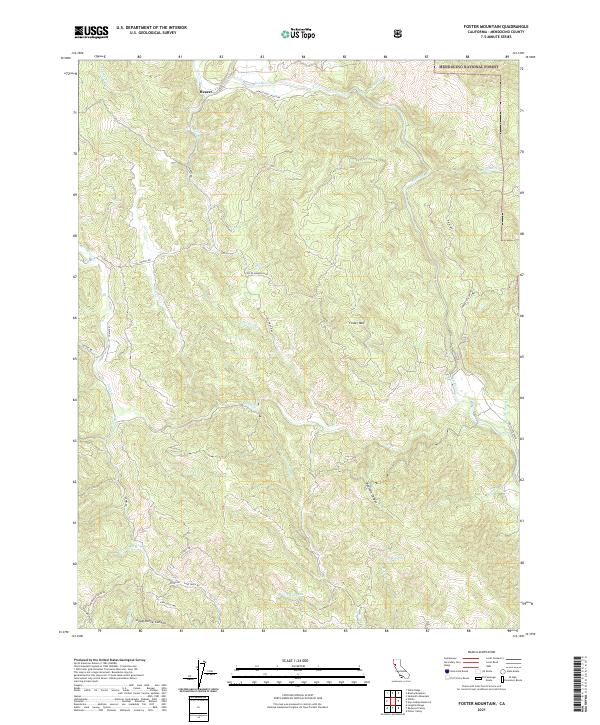 Foster Mountain, CA — USGS 7.5-minute topo (2021)