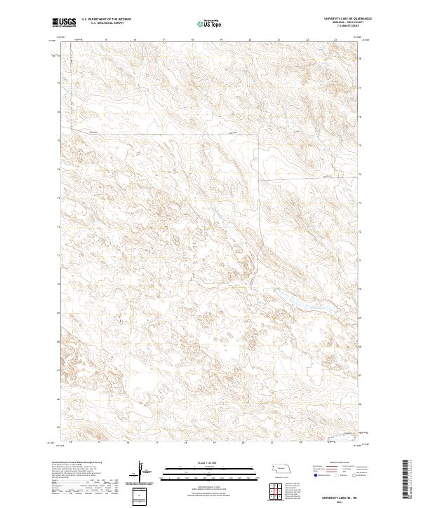 University Lake NE, NE — USGS 7.5-minute topo (2021)
