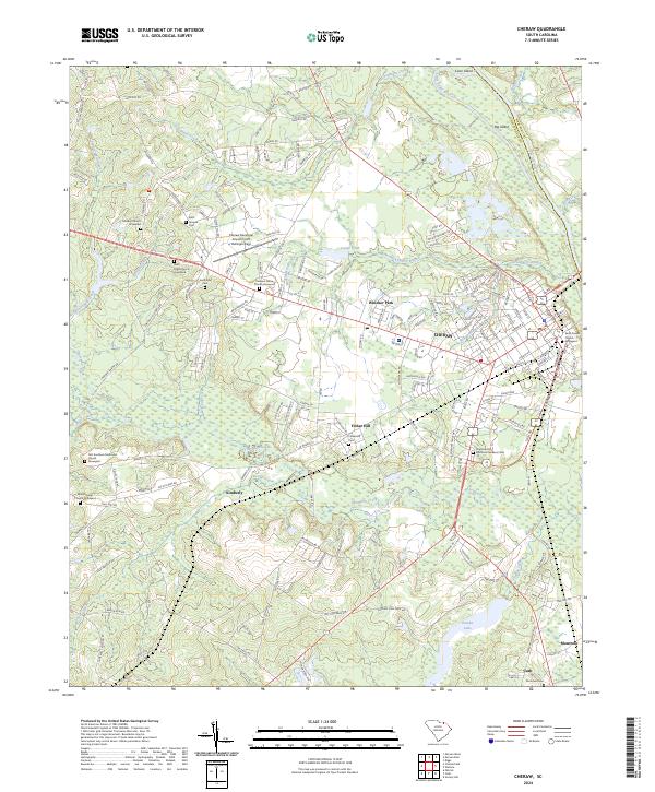 Cheraw, SC — USGS 7.5-minute topo (2024)