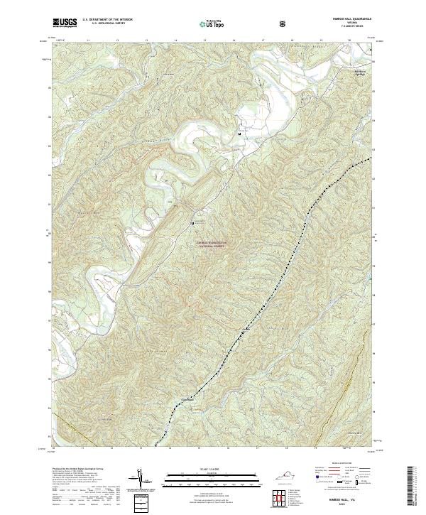 Nimrod Hall, VA — USGS 7.5-minute topo (2022)
