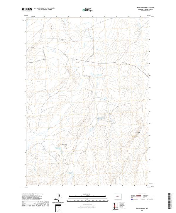 Double Butte, WY — USGS 7.5-minute topo (2021)