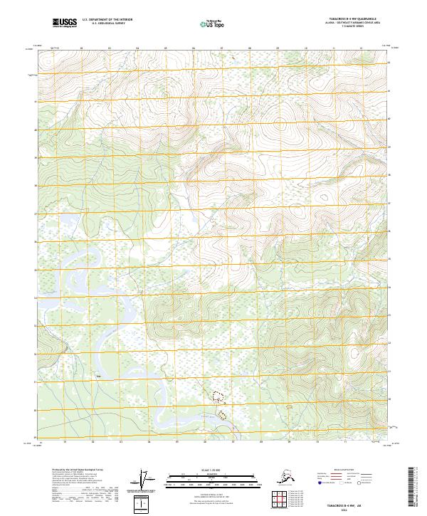 Tanacross B-4 NW, AK — USGS 7.5-minute topo (2024)