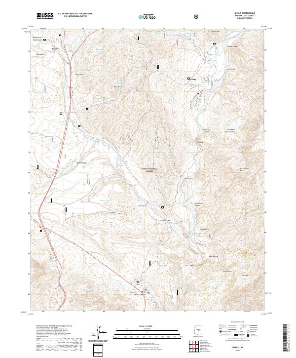 Gisela, AZ — USGS 7.5-minute topo (2021)