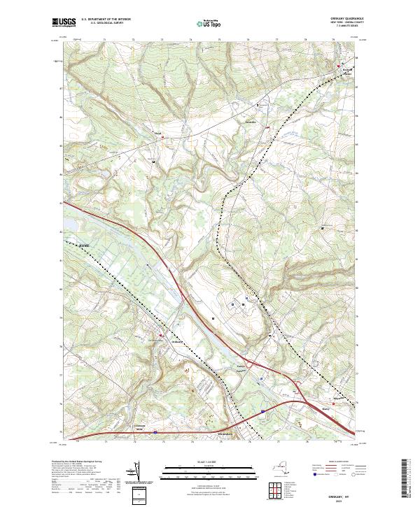 Oriskany, NY — USGS 7.5-minute topo (2023)