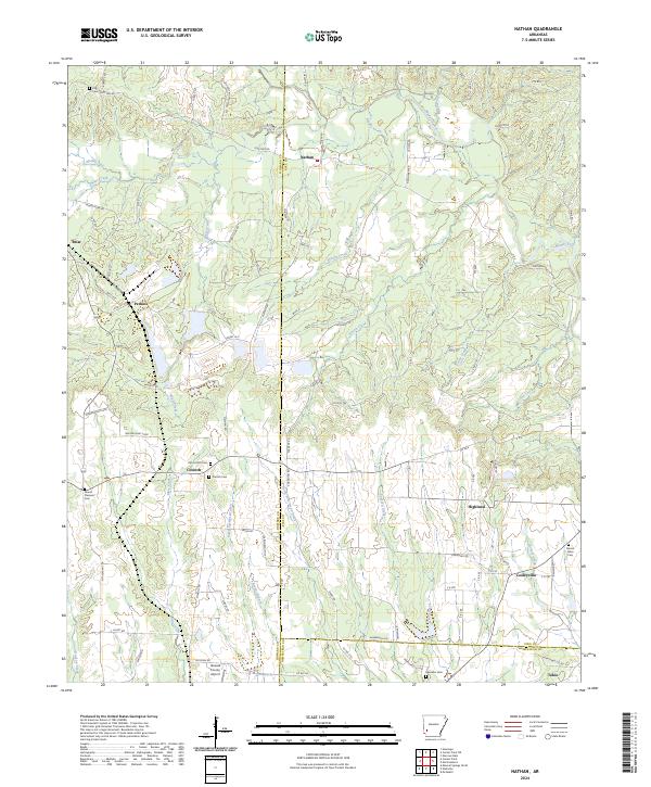 Nathan, AR — USGS 7.5-minute topo (2024)