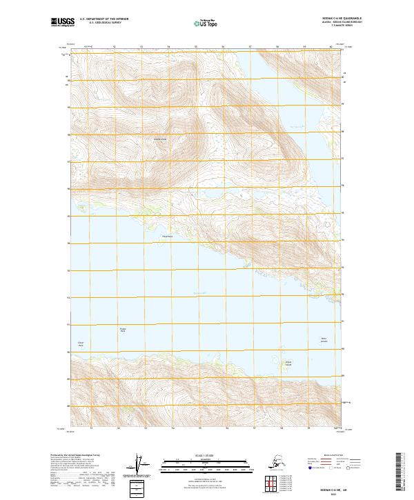 Kodiak C-6 NE, AK — USGS 7.5-minute topo (2021)