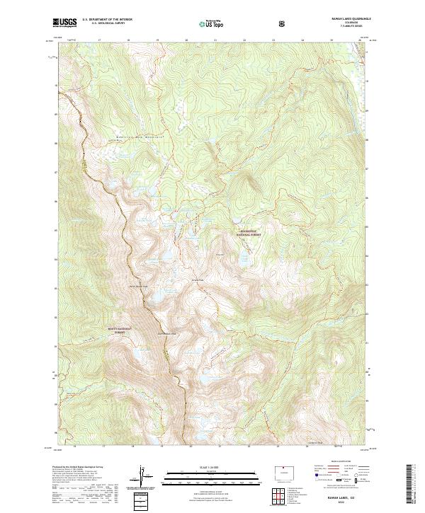 Rawah Lakes, CO — USGS 7.5-minute topo (2022)