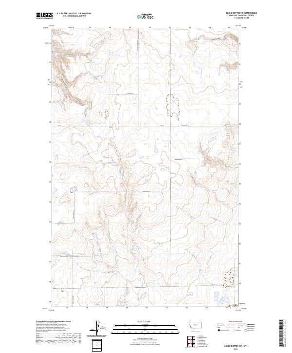 Eagle Buttes SW, MT — USGS 7.5-minute topo (2024)