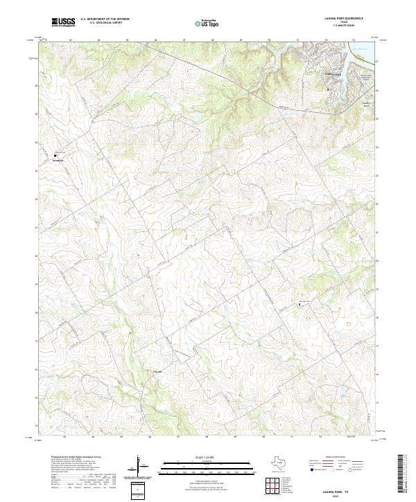 Laguna Park, TX — USGS 7.5-minute topo (2022)