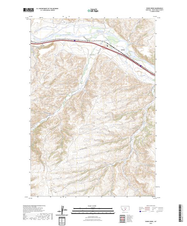 Work Creek, MT — USGS 7.5-minute topo (2024)