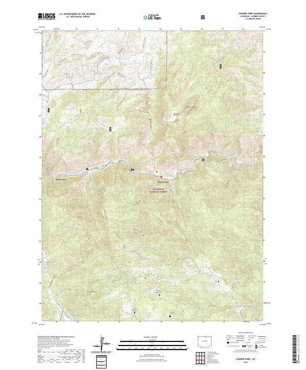 Poudre Park, CO — USGS 7.5-minute topo (2022)