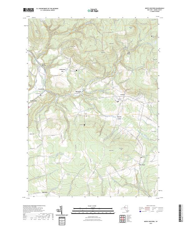 North Western, NY — USGS 7.5-minute topo (2023)